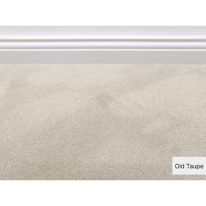 Chablis Hochflor Teppichboden Meterware in Old Taupe