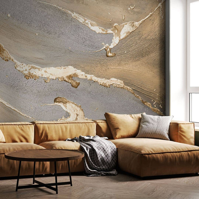 Fototapete Abstrakte Kunst - Goldener Sand - Purina-Purite