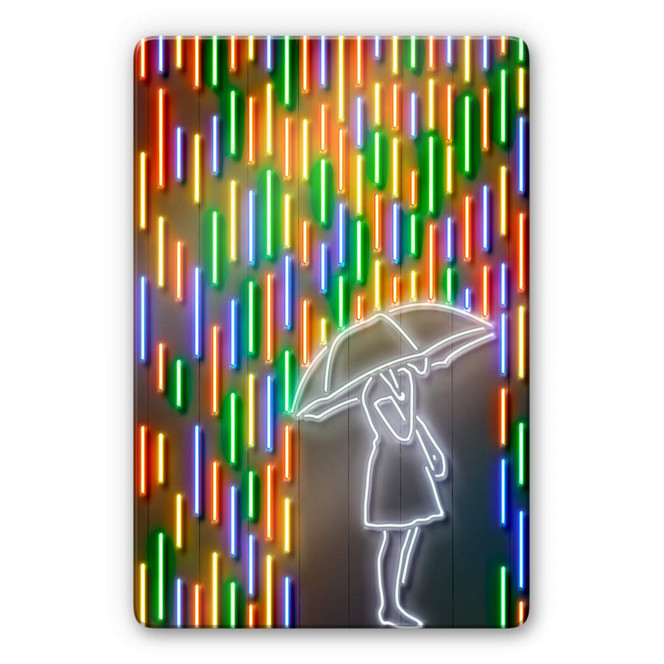 Glasbild Mielu - Rain