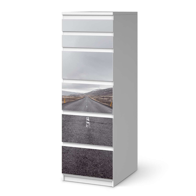 Klebefolie IKEA Malm Kommode 6 Schubladen (schmal) - The Road- Bild 1