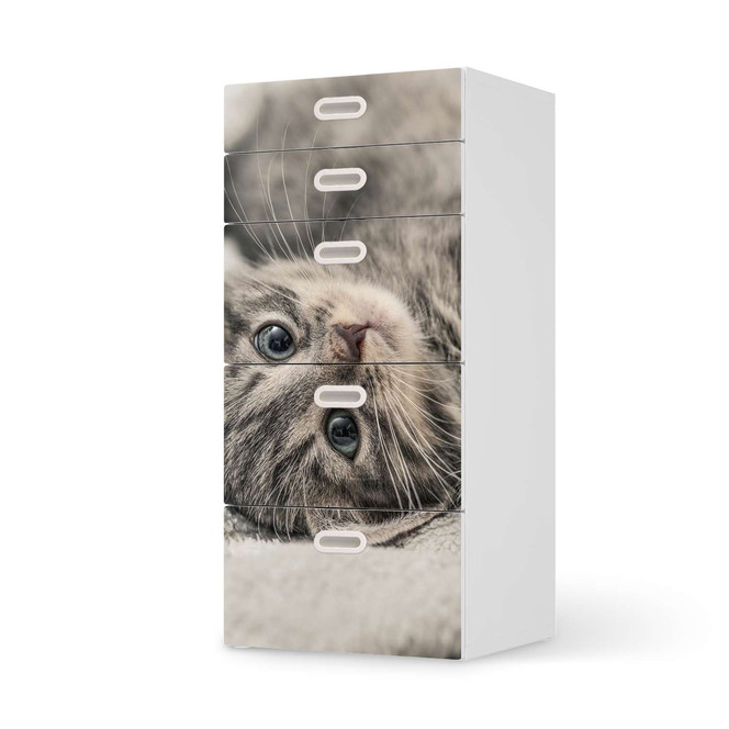 Möbel Klebefolie IKEA Stuva / Fritids Kommode - 5 Schubladen - Kitty the Cat- Bild 1