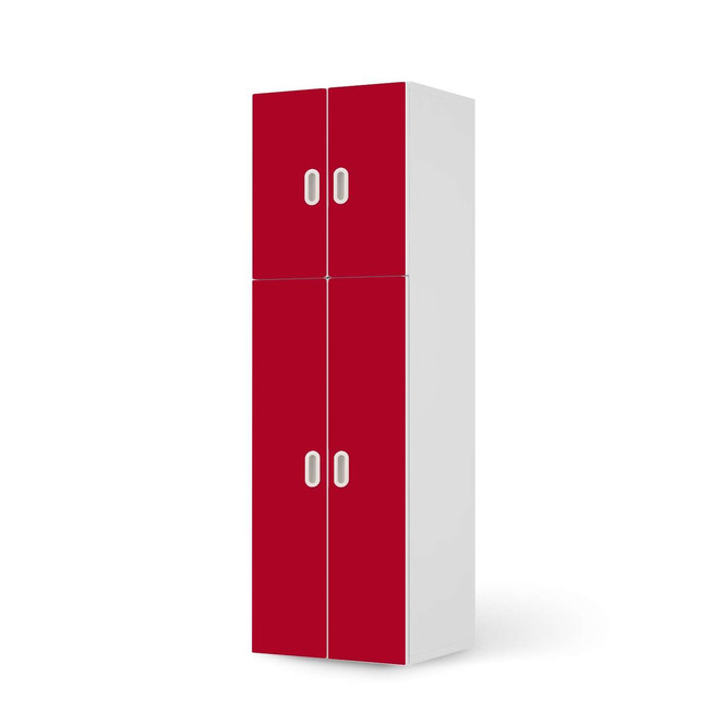 Möbelfolie IKEA Stuva / Fritids - 2 grosse und 2 kleine Türen - Rot Dark- Bild 1