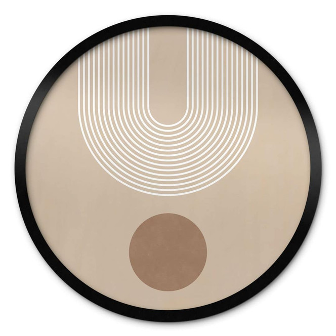 Poster Abstrakte Geometrie in Balance - Ristova - Rund