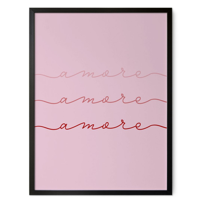 Poster Amore - Liebesspruch für das Wohnzimmer