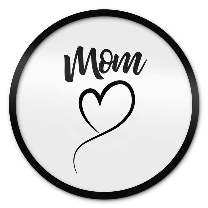 Poster Mom Herz - Rund