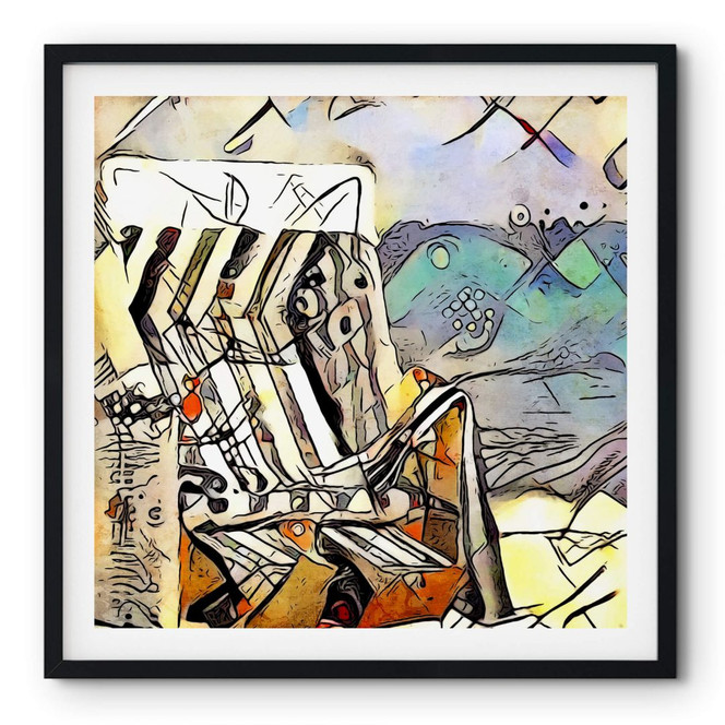 Poster Zamart - Kandinsky trifft Warnemünde - Quadratisch