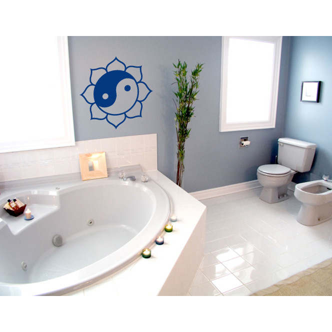 Wandtattoo Ying Yang Lotus