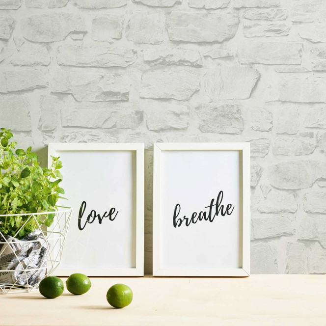 Selbstklebende Tapete & Möbelfolie - Steinoptik - Modern - hellgrau - Rolle 840x53 cm