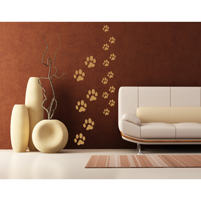 Wandtattoo Pfoten