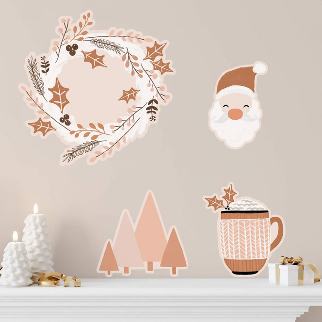 Wandtattoo Set Weihnachten - Orara Studio - rosa