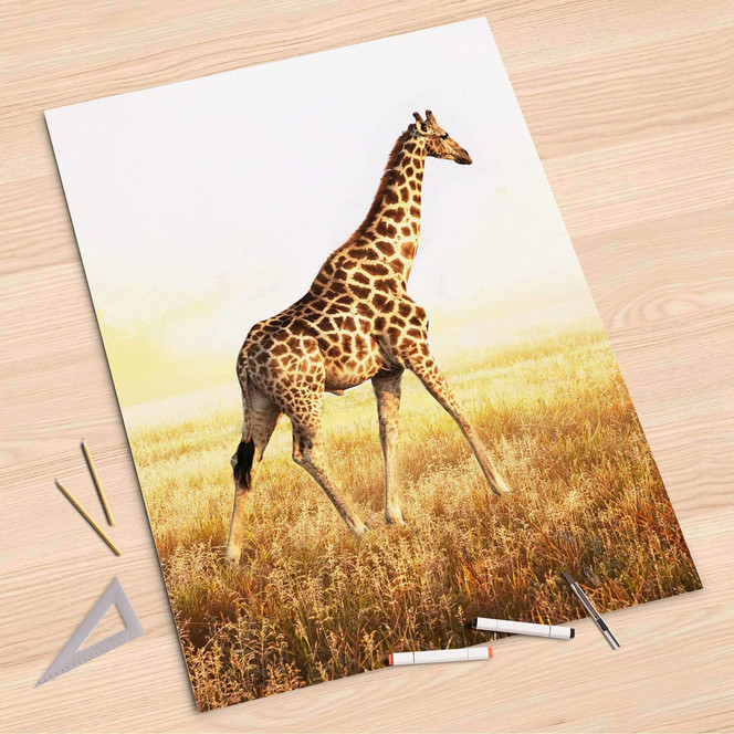 Folienbogen (80x120cm) - Savanna Giraffe- Bild 1