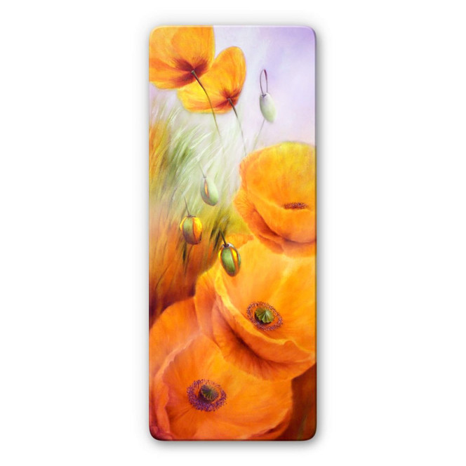 Glasbild Schmucker - Mohn im Feld