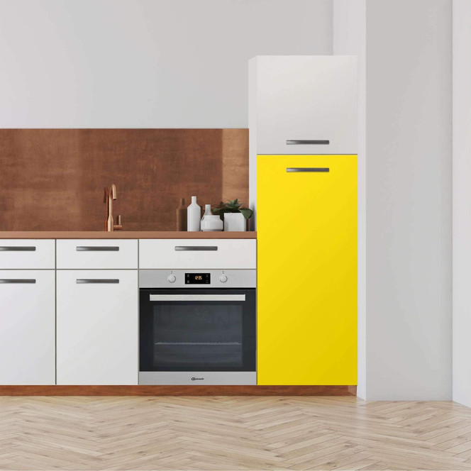 Klebefolie - Hochschrank (60x140cm) - Gelb Dark- Bild 1