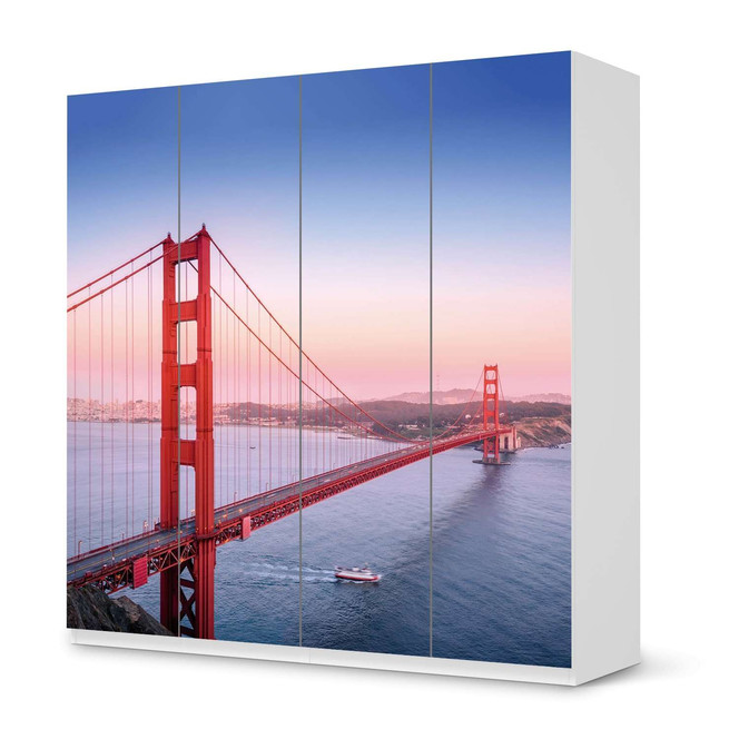 Klebefolie IKEA Pax Schrank 201cm Höhe - 4 Türen - Golden Gate- Bild 1