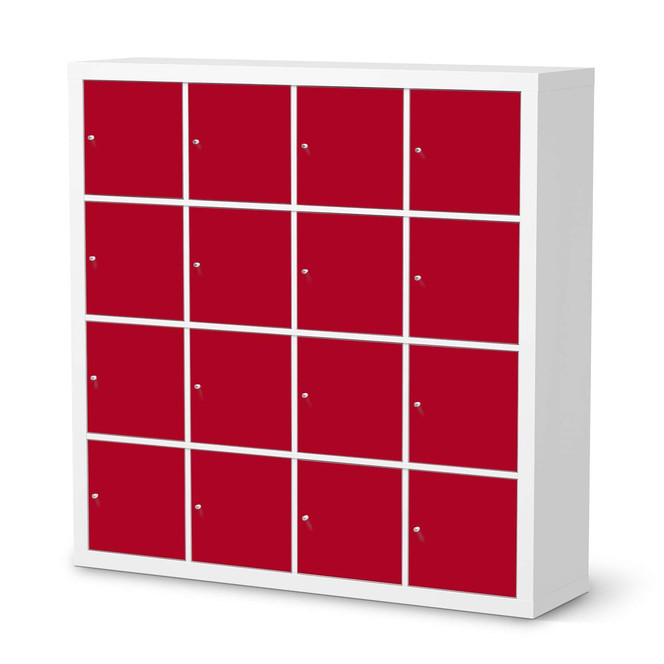 Möbelfolie IKEA Kallax Regal 16 Türen - Rot Dark- Bild 1