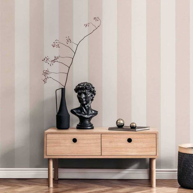 A.S. Création Vliestapete Scandinavian Blockstreifentapete beige, braun, creme