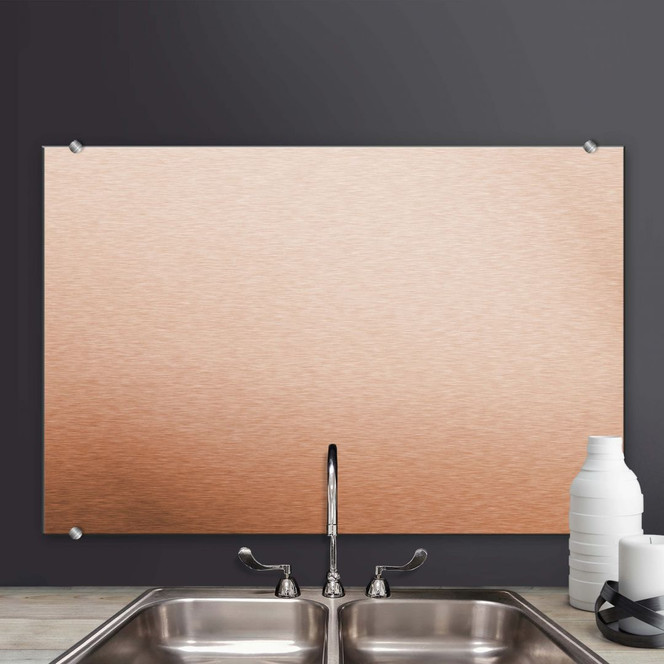 Spritzschutz Alu-Dibond-Kupfereffekt - klassisch