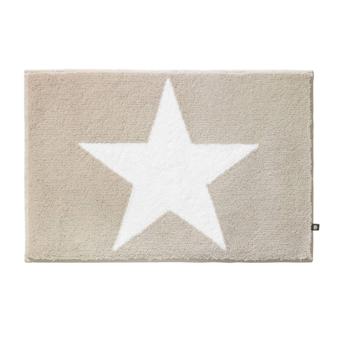 Star Badteppich Wunschmass in Stone/Weiss 1355