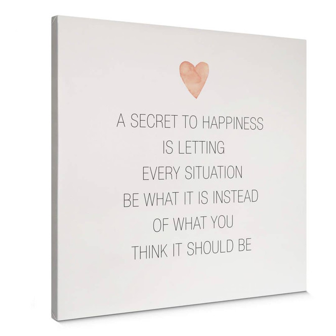 Leinwandbild Confetti & Cream - A secret to happiness - Quadratisch