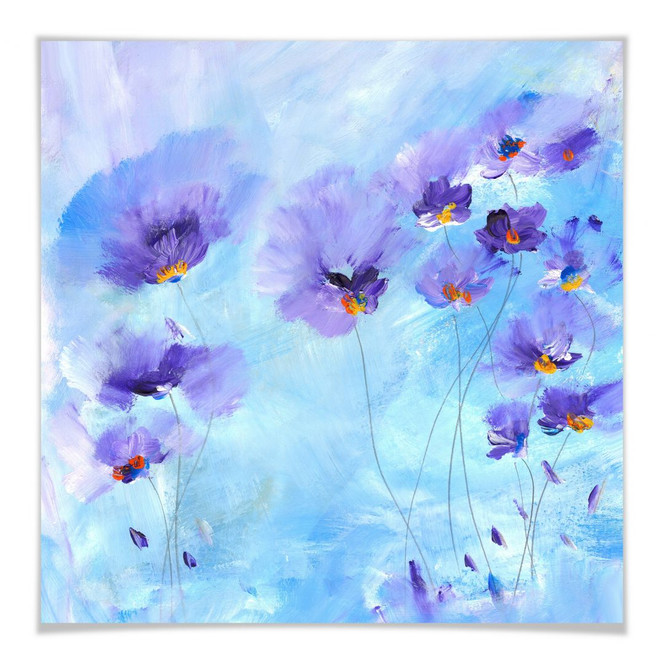 Poster Niksic - Rhapsody Blue - quadratisch