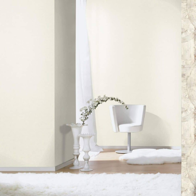 Rasch Vliestapete, Unitapete Composition offwhite