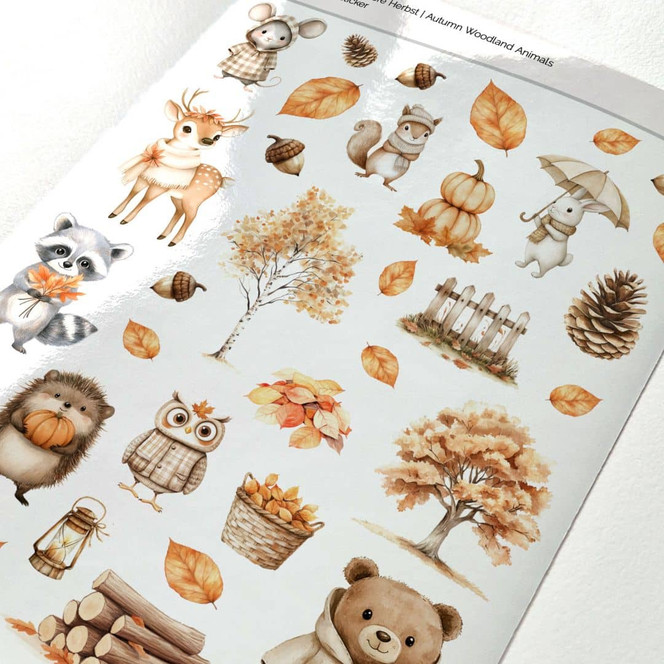 Sticker Waldtiere Herbst