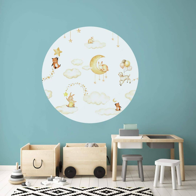 Wandtattoo Kikki Belle - Süsse Träume - weiss - rund