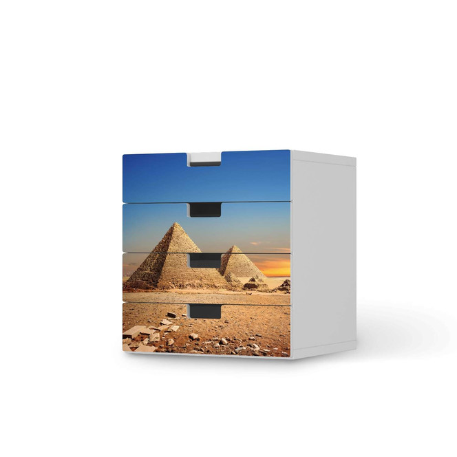 Klebefolie IKEA Stuva / Malad Kommode - 4 Schubladen - Pyramids- Bild 1