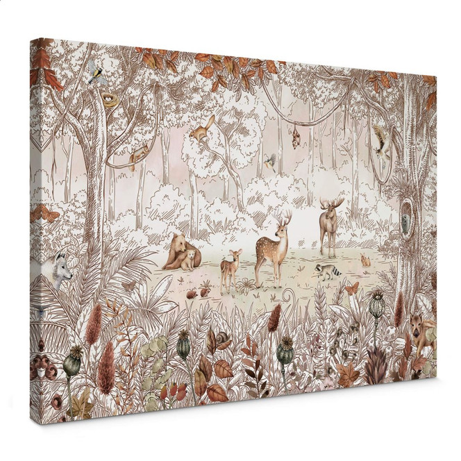 Leinwandbild Kikki Belle - Waldfreunde Herbst