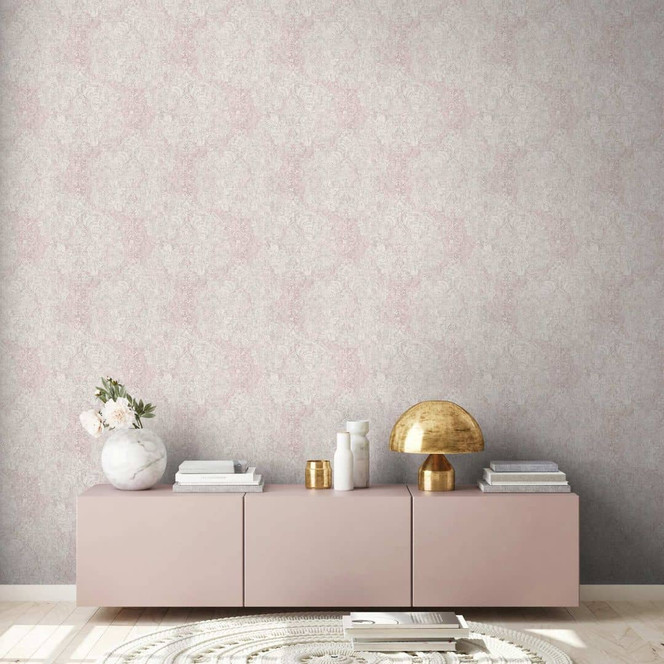 Livingwalls Barocktapete Mata Hari Vliestapete barock rosa, weiss, creme