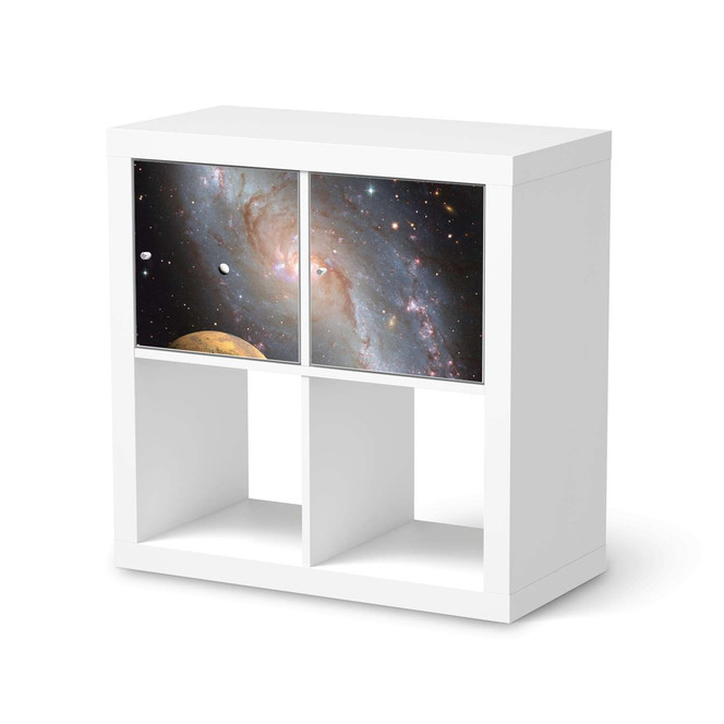 Möbel Klebefolie IKEA Expedit Regal 2 Türen (quer) - Milky Way- Bild 1