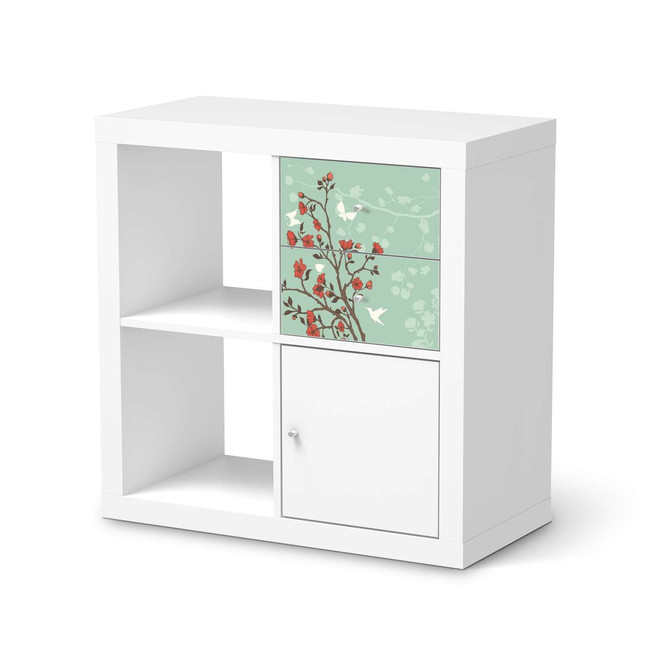 Möbelfolie IKEA Kallax Regal Schubladen - Blütenzauber- Bild 1