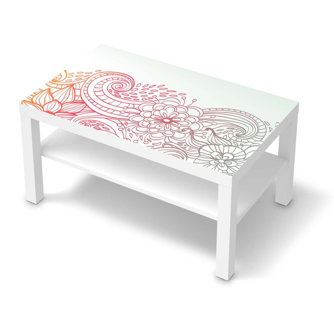 Möbelfolie IKEA Lack Tisch 90x55cm - Floral Doodle- Bild 1