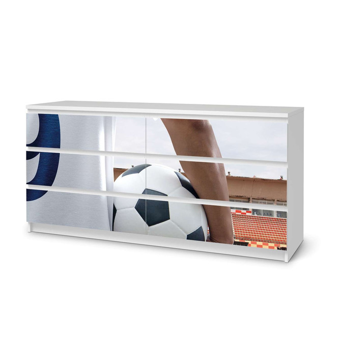 Möbelfolie IKEA Malm Kommode 6 Schubladen (breit) - Footballmania- Bild 1
