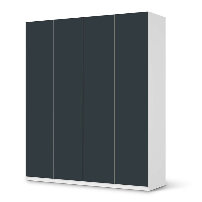 Möbelfolie IKEA Pax Schrank 236cm Höhe - 4 Türen - Blaugrau Dark- Bild 1