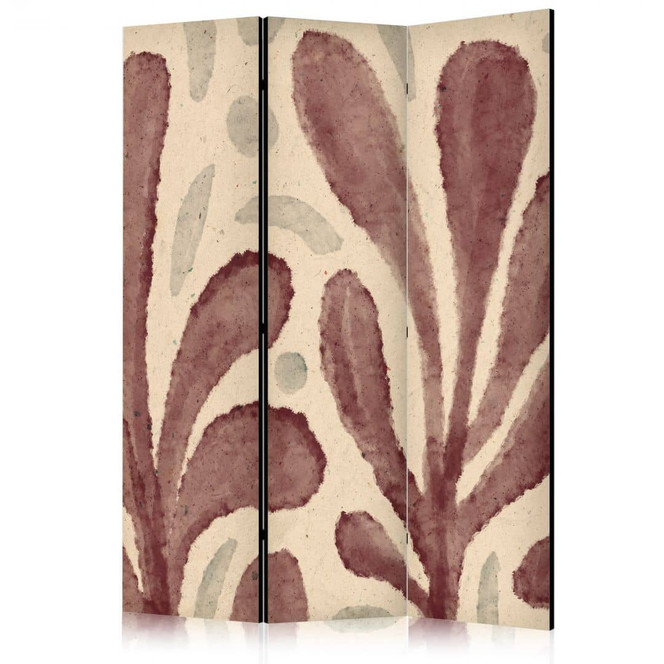 Paravent, Raumteiler freistehend, Trennwand - Waving Leaves - Matisse-Style Plants