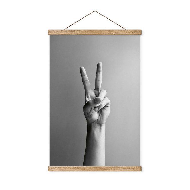 Stoffbild Victory Hand - Zeichen des Friedens und Sieges - Bühler