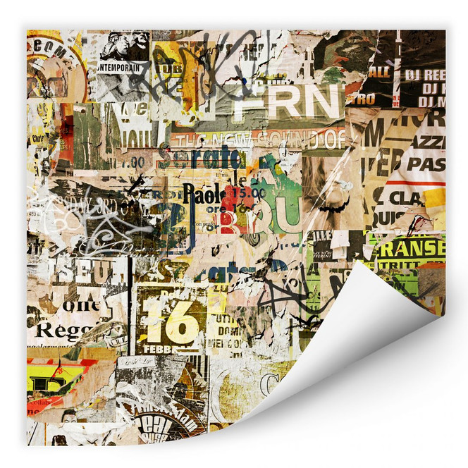 Wallprint Abgerissene Poster