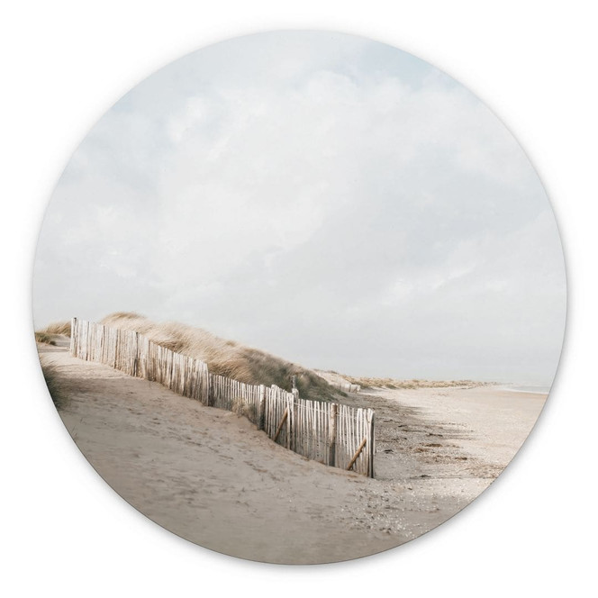 Wandbild Dünenlandschaft an der Nordsee - Annie - Alu-Dibond Rund