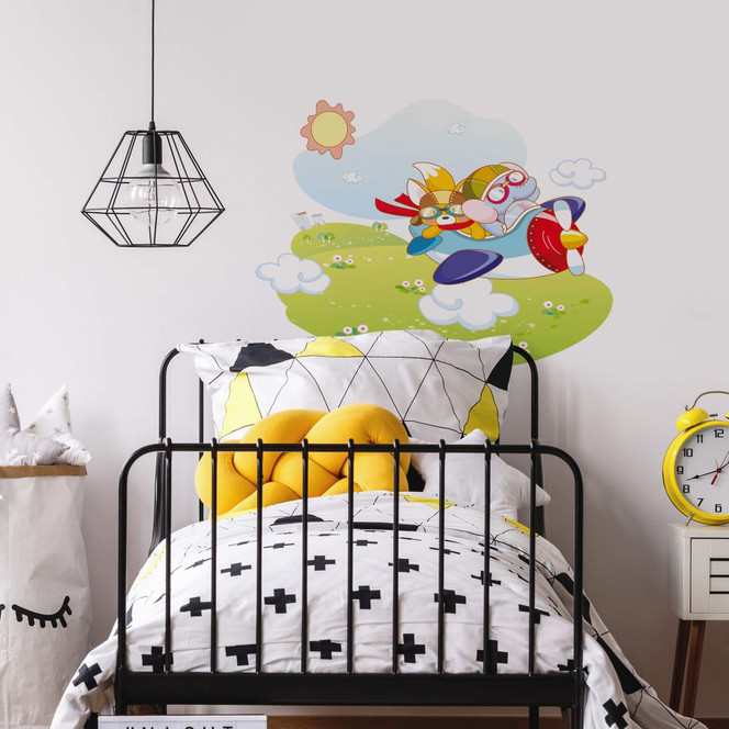 Wandtattoo Die vier Tierfreunde - Rundflug