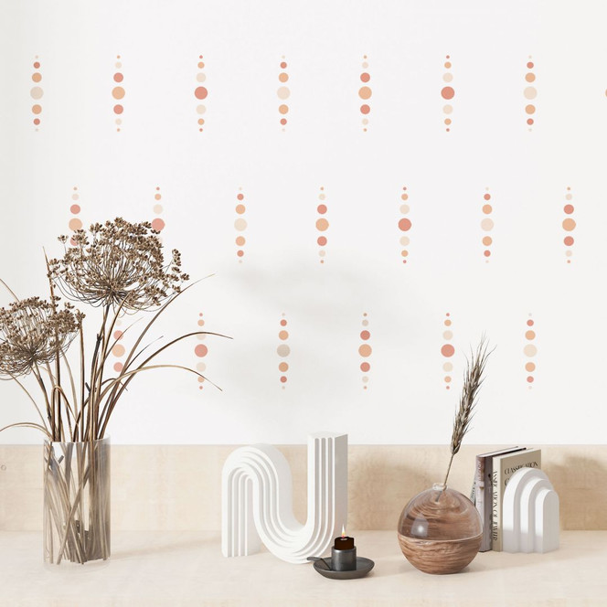 Wandtattoo Formen - Geometrische Kreise in Apricot