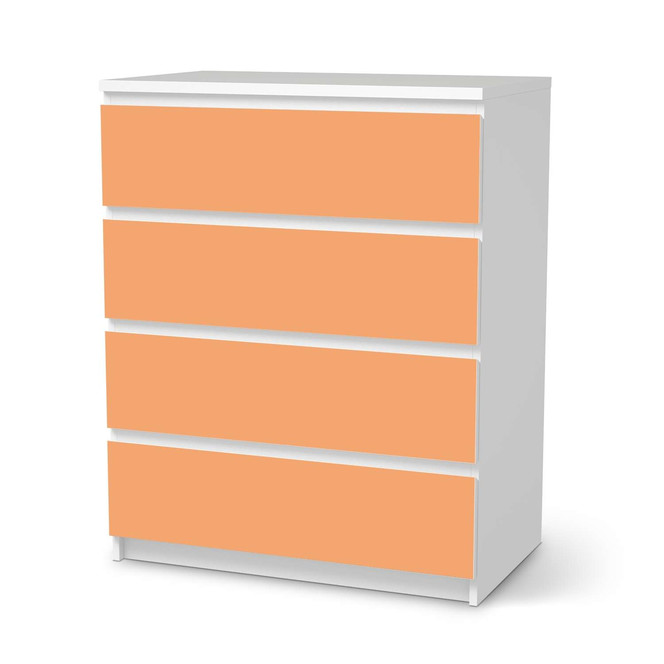 Folie IKEA Malm Kommode 4 Schubladen - Orange Light- Bild 1