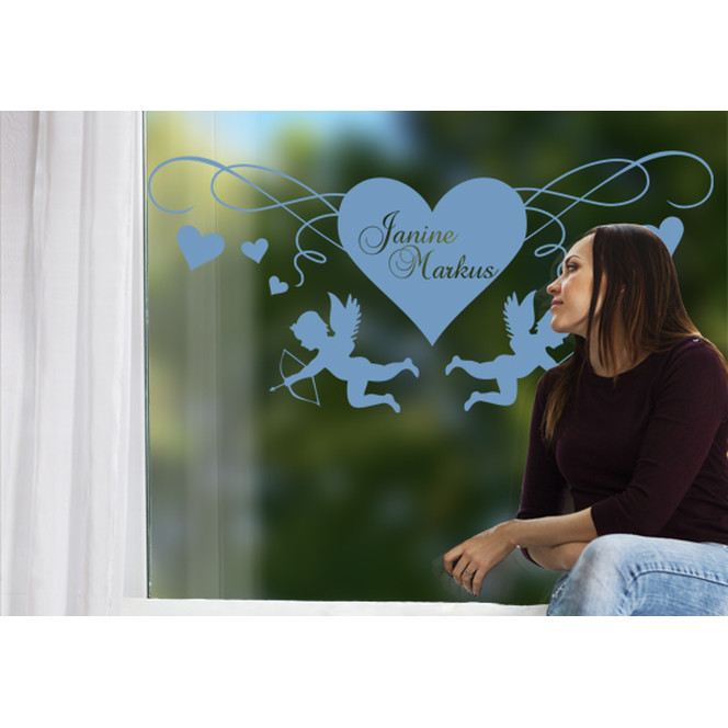 Glasdekor Cupido's Herz - Bild 1