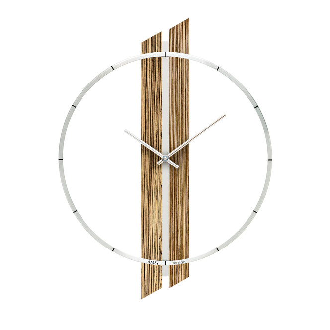 Wanduhr Holzgehäuse Nussbaum