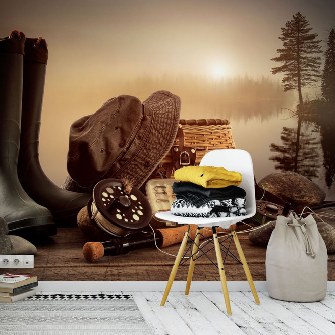 Fototapete Angler Stillleben - 336x260cm - Bild 1