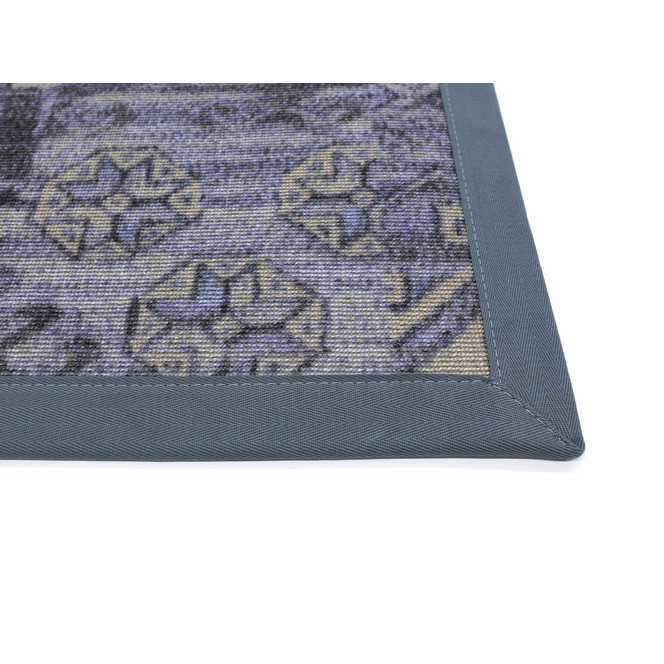 Matteo Schlingen 6cm Bordürenteppich Wunschmass in Blau