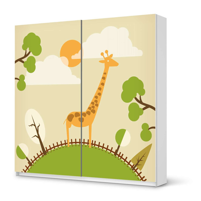 Möbel Klebefolie IKEA Pax Schrank 201cm Höhe - Schiebetür - Mountain Giraffe- Bild 1