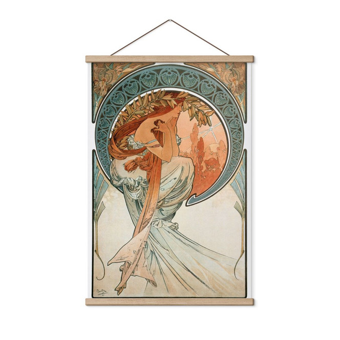 Stoffbild Mucha - Vier Künste: Die Poesie