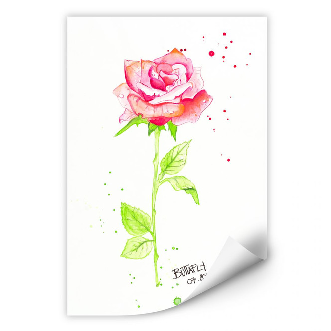 Wallprint Buttafly - Rose