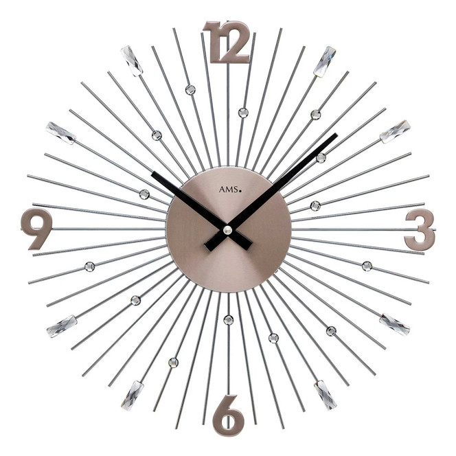 Wanduhr Metallstäbe anthrazit
